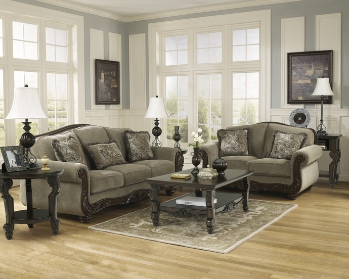 Ashley Furniture 573003835 2 pc martinsburg collection meadow fabric