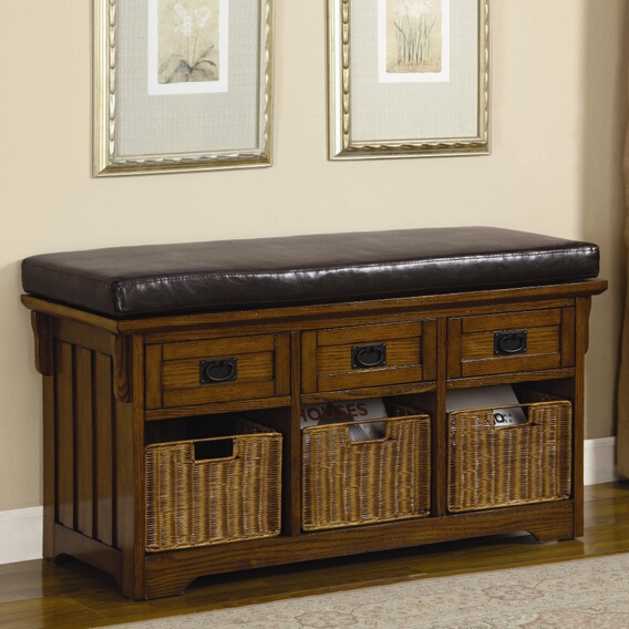 501061 42″ medium width mission style oak finish wood