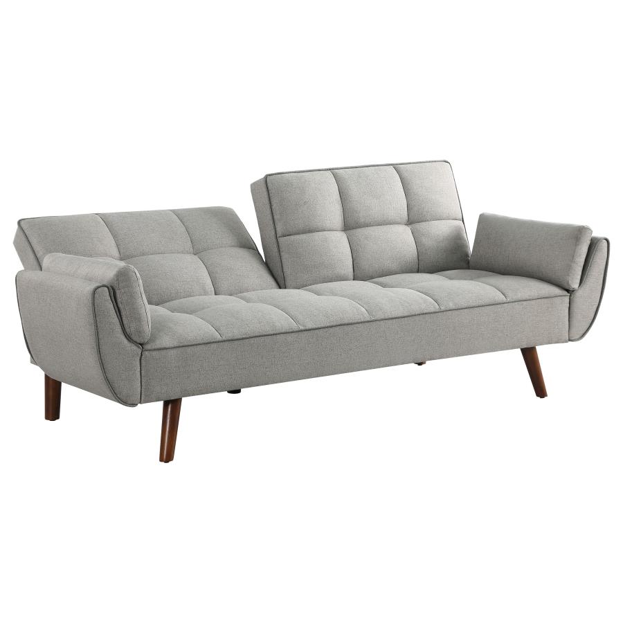 Coaster 360096 Cheyenne turquoise grey woven fabric sofa futon bed with tufted backs