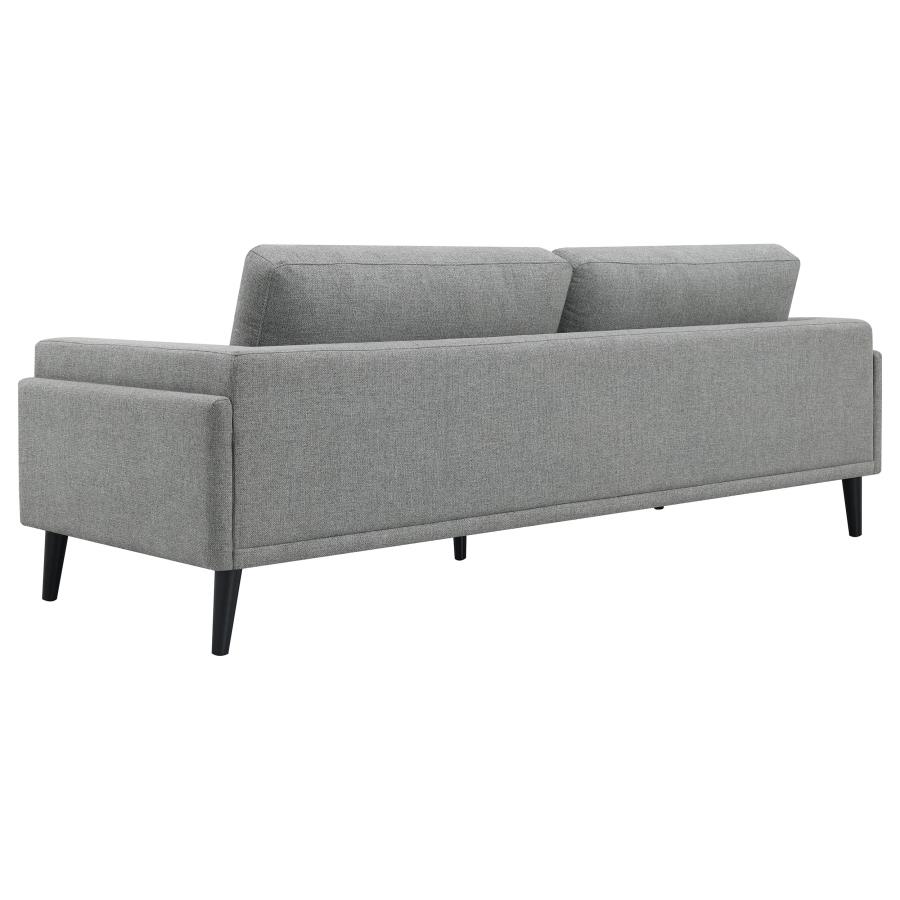 Coaster 509524-S2 2 pc Wildon home corliss grey fabric mid century modern sofa and love seat set