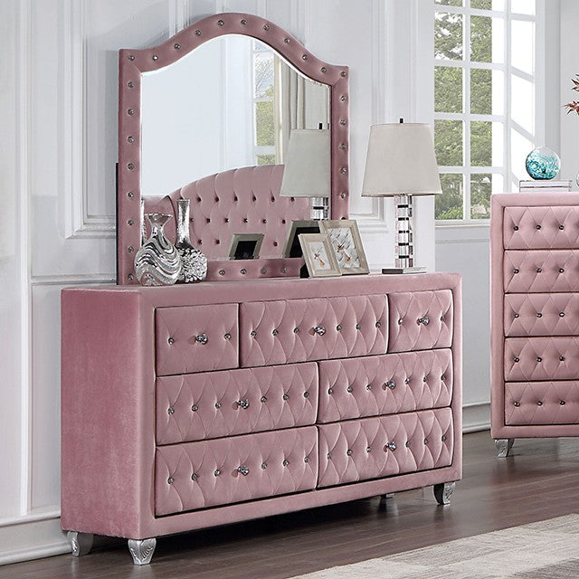 velvet dresser Better Home Products 6 Drawer with Mirror and Gold Legs in Black The dramatic wingback headboard features vertical channel tufting for a rich Elegant Blue Velvet Chest Of