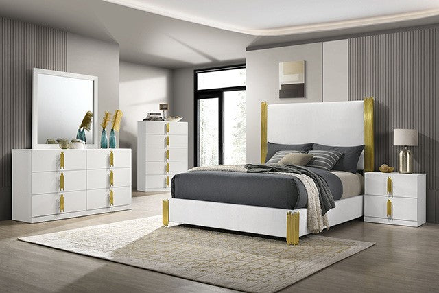 slim fit dress slacks Oro White Bedroom Set – Istanbul Furniture main image 0
