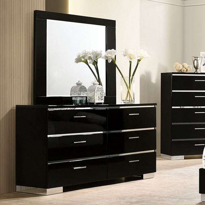 black and red dresser Furniture of America Lofa Contemporary 56-inch Wide Wood with 6-Drawer Size:43 (EU) / 10 (US) / 9 (UK) Deep V Neck Big Install parts short prom