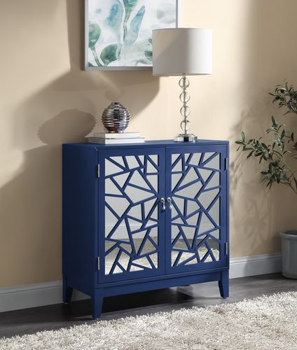 Acme AC00288 Einstein blue finish wood bombay chest cabinet with ...
