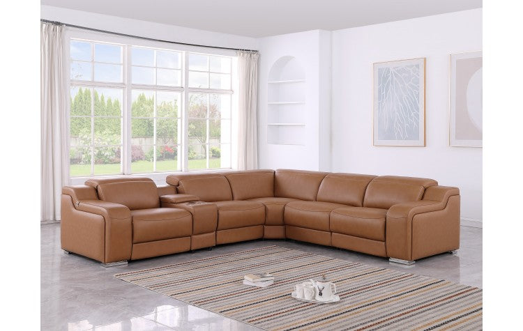 Global United 1116-BYO  Custom DivanItalia White, Black, Light grey, Dark grey, Beige Italian leather power reclining  power headrests modular sectional pieces custom configuration
