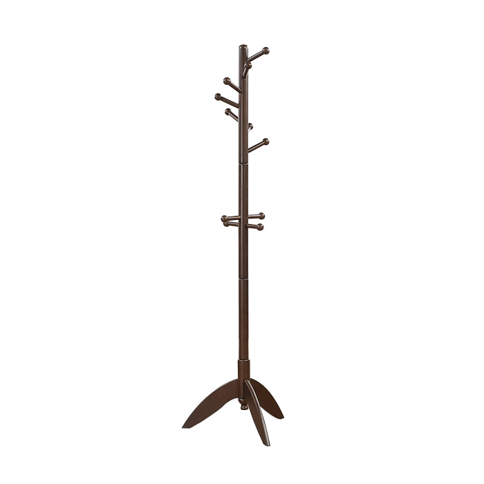 Homelegance 4639DBR Dark brown finish wood multi peg turned wood design coat rack