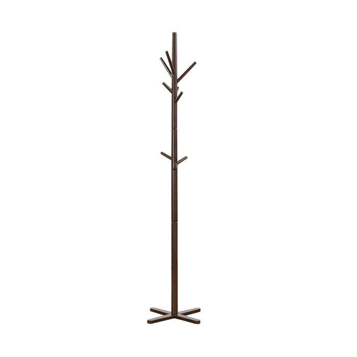 Homelegance 4640DBR Dark brown finish wood multi peg wood modern design coat rack