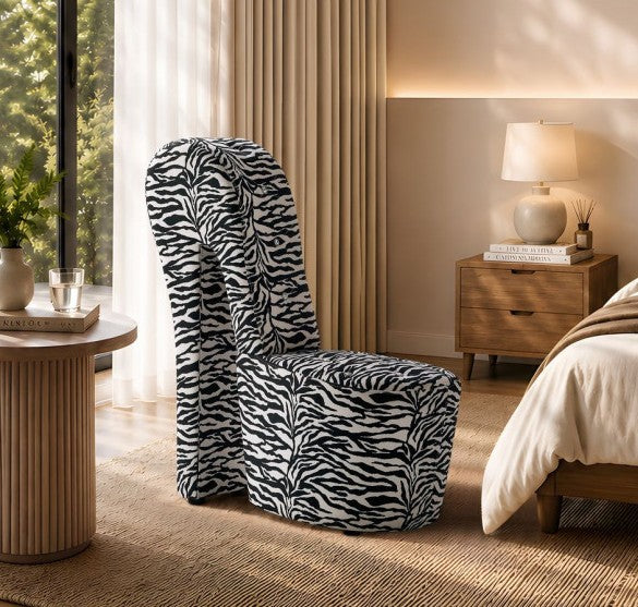 Best Master Zebra Print High Heel Shoe Accent Chair – 6900ZACH