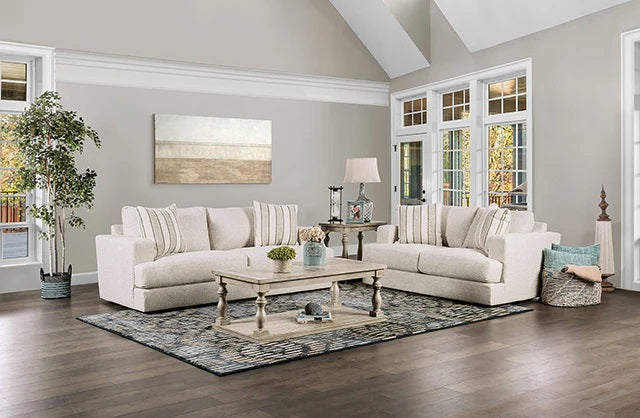 SM1210 2 pc Flintshire beige chenille fabric sofa and love seat set wide track arms. ***Labor Day Sale Going On Now***Discounted Price When You Add To Cart up to 35% off. Click Acima Leasing Easy Lease and Application Process at ambfurniture.com
