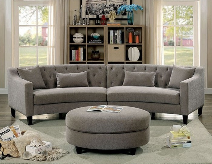 CM6370 2 pc Sarin warm gray curved back sectional sofa linen like fabric Copper Grove Brezovo. ***Labor Day Sale Going On Now***Discounted Price When You Add To Cart up to 35% off. Click Acima Leasing Easy Lease and Application Process at ambfurniture.com