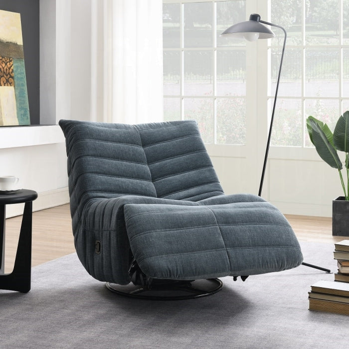 Acme LV02751 Talmon shadow grey chenille fabric armless swivel recliner chair on sale at ***New Years Sale Event Going On Now***