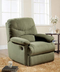 Acme 00630 Arcadia sage microfiber fabric recliner chair with overstuffed seats and arms
