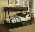 Acme 02052BK Tritan twin XL over queen black finish tubular metal bunk bed