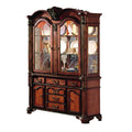 Acme 04079 Astoria grand ainzlee chateau de ville cherry finish wood curio china cabinet hutch and buffet