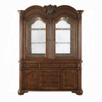 Chateau de Ville Cherry Finish Wood Curio China Cabinet Hutch & Buffet – 4079