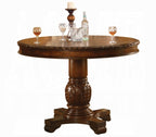 Acme 04082-84 5 pc Astoria grand chateau de ville cherry brown finish wood 48" round counter height dining table set