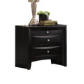 Acme 04163 Ireland black finish wood 2 drawer nightstand bed side end table