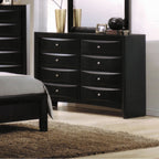 Acme 21610Q-4PC 4 pc Ireland black finish wood storage headboard underbed drawers queen bed set