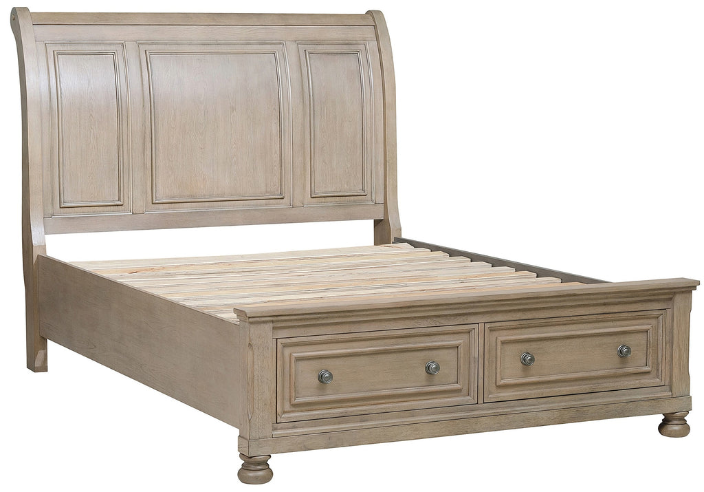 Homelegance 2259GY-4PC 4 pc Bethel gray wire brush finish wood bedroom set