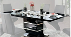 CM3650BK-T-7PC 7 pc Orren ellis mattison midvale modern style black high gloss dining table set