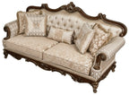 Homelegance 8570-SL 2 pc Balthasar two tone chenille and faux silk fabric traditional sofa and love seat set with wood trim