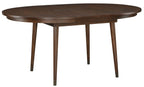 Clive Cherry Finish Wood Maple Veneer Mid-Century Modern 5-Piece Round/Oval Dining Table Set – 5413-65-5PC