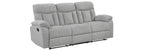Homelegance Newark 2-Piece Light Grey Fabric Recliner Sofa & Love Seat Set – 8440GRY-SL