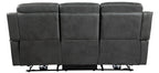Homelegance Hazen Dark Grey Faux Leather Reclining Sofa & Love Seat Set – 9515DGY-SL