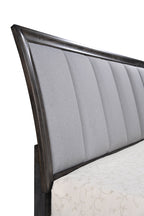 B6580 4 pc A & J Homes studio jaymes grey finish wood bedroom set with drawers in footboard
