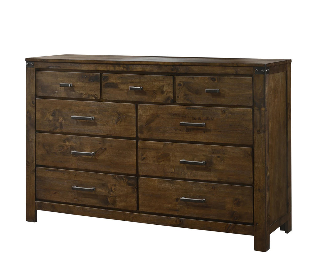 B4810 4 pc Curtis rustic weathered finish wood queen bedroom set