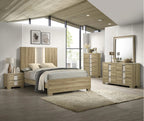 B6832-4PC 4 pc Rangley driftwood wood grain finish LED queen bedroom set