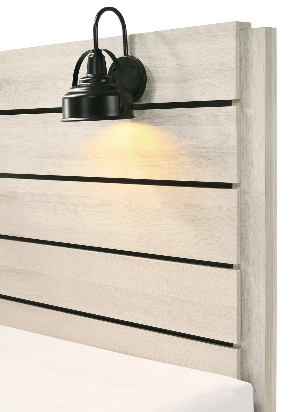 B6810 4 pc Carter reclaimed cream white weathered finish wood queen bedroom set