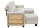 Homelegance Morian Beige Boucle Double Chaise Sectional Sofa – 9705BE-42AVC