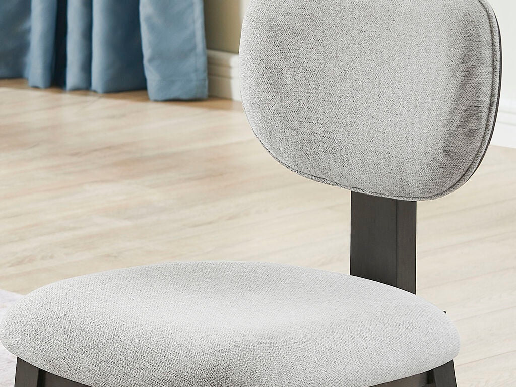 30068-2-7PC 7 pc Valencia grey finish wood 80" oval top modern dining table set