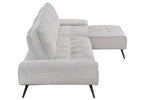 Homelegance Pleasure Light Grey Chenille Sectional Sofa – 8400LTG-22LRC