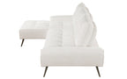 Homelegance 8400BEG-2LC2R 2 pc Pleasure beige chenille fabric sectional sofa set adjustable back rests
