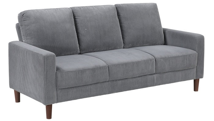 Hollarman Dark Gray Corduroy Sofa & Love Seat Set – 9520GRY-SL