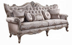 Acme 54865-66 2 pc Astoria grand welton jayceon champagne finish wood fabric sofa and love seat set