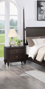 Coaster 223061Q-S4 4 pc Rosdorf park emberlyn brown finish wood 4 post panel headboard queen bed set