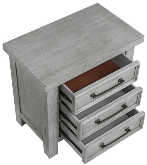 Homelegance 1559DG-4PC 4 pc Logandale grey finish wood queen bedroom set with underbed drawers