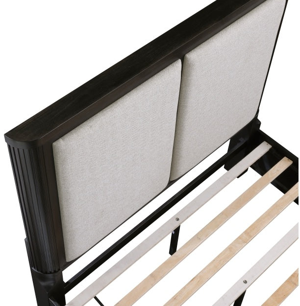 Homelegance 1381-4PC 4 pc Gilbert charcoal finish wood queen bedroom set with underbed drawers