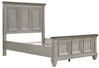 Homelegance 1305-4PC 4 pc Renton antique grey and brown finish wood style queen bedroom set