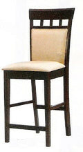 Coaster 100219 Set of 2 espresso finish wood counter height chairs with upholstered seat and back