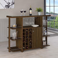Coaster 100439 Wildon home mansfield modern style walnut finish wood bar unit