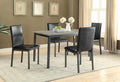 Coaster 100611 5 pc Wrought studio hagerty garza black finish metal dining table set
