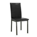 Coaster 100612 Set of 2 Red barrell studio eckert black leatherette modern style grey finish legs dining chairs