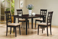 Coaster 100771-72 5 pc Charlton home crawford chicago espresso finish wood rectangular top dining table set