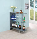 Coaster 101073 Varick gallery milwaukee modern style glossy gray finish bar unit