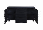Coaster 102065 Stanton black wood finish contemporary server sideboard buffet cabinet