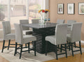 Coaster 102068-S7 7 pc Wildon home stanton black finish wood counter height dining table set